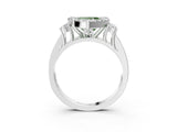 White gold Fancy Green Heart  Halo Diamond Engagement Ring with Split Shank and Four-Prong Setting_43