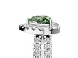 White gold Fancy Green Heart  Halo Diamond Split Shank Engagement Ring with Prong Setting_56