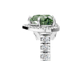 White gold Fancy Green Heart  Halo Pavé Diamond Engagement Ring with Four-Prong Setting_55