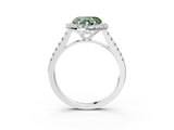 White gold Fancy Green Heart  Halo Pavé Diamond Engagement Ring with Four-Prong Setting_6