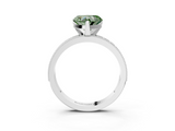 White gold Fancy Green Heart  Milgrain Pave Diamond Engagement Ring with Four-Prong Setting_3