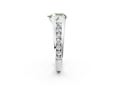 White gold Fancy Green Heart  Solitaire Bezel-Set Diamond Ring with Channel-Set Band_2