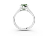 White gold Fancy Green Heart  Solitaire Bezel-Set Diamond Ring with Channel-Set Band_3