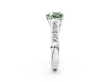 White gold Fancy Green Heart  Solitaire Channel-Set Diamond Engagement Ring with Four-Prong Setting_31