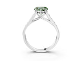 White gold Fancy Green Heart  Solitaire Channel-Set Diamond Engagement Ring with Four-Prong Setting_32