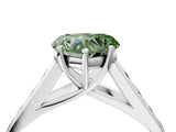 White gold Fancy Green Heart  Solitaire Channel-Set Diamond Engagement Ring with Four-Prong Setting_33