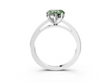 White gold Fancy Green Heart  Solitaire Diamond Engagement Ring with Four-Prong Setting on a Classic Band_6