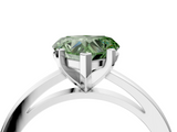 White gold Fancy Green Heart  Solitaire Diamond Engagement Ring with Four-Prong Setting on a Classic Band_7