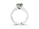 White gold Fancy Green Heart  Solitaire Diamond Ring with Channel-Set Band and Four-Prong Setting_6