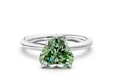 White gold Fancy Green Heart  Solitaire Diamond Ring with Four-Prong Setting on a Plain Band_32