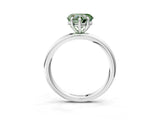 White gold Fancy Green Heart  Solitaire Diamond Ring with Four-Prong Setting on a Plain Band_34