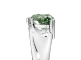 White gold Fancy Green Heart  Solitaire Diamond Ring with Six-Prong Cathedral Setting_37