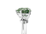 White gold Fancy Green Heart  Solitaire Diamond Ring with Six-Prong Setting on a Classic Band_5