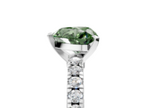 White gold Fancy Green Heart  Solitaire Diamond with Pavé Band and Four-Prong Setting_5
