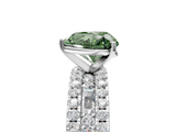 White gold Fancy Green Heart  Solitaire Diamond with Pave and Channel Set Band_5
