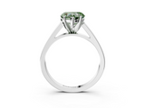 White gold Fancy Green Heart  Solitaire Engagement Ring with Four-Prong Setting and Tapered Band_6