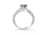 White gold Fancy Green Heart  Solitaire Floral Milgrain Engagement Ring_52
