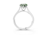 White gold Fancy Green Heart  Solitaire Heart Prong Engagement Ring with Tapered Band_38