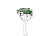 White gold Fancy Green Heart  Solitaire Heart Prong Engagement Ring with Tapered Band_40