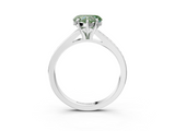 White gold Fancy Green Heart  Solitaire Pavé Band with Four-Prong Setting_20