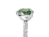 White gold Fancy Green Heart  Solitaire Pavé Diamond Engagement Ring with Four-Prong Setting_40