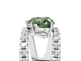 White gold Fancy Green Heart  Solitaire Split Shank Pave Diamond Ring_34
