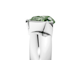 White gold Fancy Green Heart  Solitaire Tension Set Diamond Ring with Wide Band_5