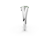 White gold Fancy Green Heart  Solitaire Tension Set Diamond Ring_2