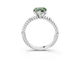 White gold Fancy Green Heart  Solitaire Twisted Band Prong Set Engagement Ring_67