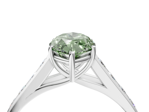 White gold Fancy Green Marquise  Brilliant Channel-Set Solitaire Ring with Four-Prong Setting_41