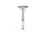 White gold Fancy Green Marquise  Brilliant Cut Diamond Engagement Ring with Pavé Band and Four-Prong Setting_51