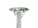White gold Fancy Green Marquise  Brilliant Cut Diamond Engagement Ring with Pavé Band and Four-Prong Setting_54