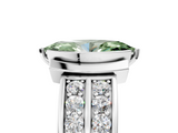 White gold Fancy Green Marquise  Brilliant Diamond Channel Set Wide Band Ring with Bezel Setting_42