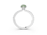White gold Fancy Green Marquise  Brilliant Pavé Band Solitaire with Four-Prong Setting_61
