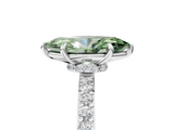 White gold Fancy Green Marquise  Brilliant Pavé Band Solitaire with Four-Prong Setting_63
