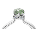 White gold Fancy Green Marquise  Brilliant Solitaire Engagement Ring with Six-Prong Setting and Classic Band_24