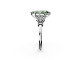 White gold Fancy Green Marquise  Brilliant Solitaire with Pave Band and Four-Prong Setting_22