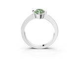 White gold Fancy Green Marquise Cut Brilliant Channel-Set Diamond Ring with Bezel Prong Setting_15