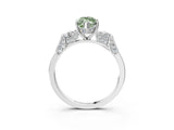 White gold Fancy Green Marquise Cut Brilliant Three-Stone Pave Band with Four-Prong Setting_3