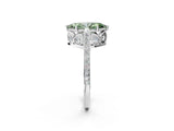 White gold Fancy Green Marquise  Cut Cathedral Pave Diamond Engagement Ring with Six-Prong Setting_39