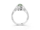 White gold Fancy Green Marquise  Cut Cathedral Pave Diamond Engagement Ring with Six-Prong Setting_40