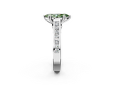 White gold Fancy Green Marquise  Cut Channel Set Solitaire Engagement Ring with Prong Setting_22