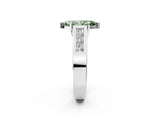 White gold Fancy Green Marquise Cut Cut Channel Set Solitaire Ring with Four-Prong Setting_14