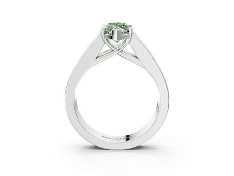 White gold Fancy Green Marquise Cut Cut Channel Set Solitaire Ring with Four-Prong Setting_15