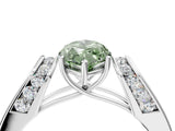 White gold Fancy Green Marquise Cut Cut Diamond Channel Set Solitaire Ring with Four-Prong Setting_64