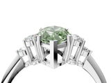 White gold Fancy Green Marquise Cut Cut Diamond Cluster Ring with Solitaire Band and Four-Prong Setting_40