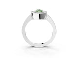 White gold Fancy Green Marquise Cut-Cut Diamond Halo Engagement Ring with Pave Band and Prong Setting_3