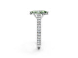 White gold Fancy Green Marquise Cut Cut Pave Band Milgrain Solitaire Ring_21