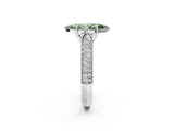 White gold Fancy Green Marquise Cut Cut Pave Split Shank Engagement Ring with Four-Prong Setting_24