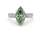 White gold Fancy Green Marquise Cut Cut Pave Split Shank Engagement Ring with Four-Prong Setting_48